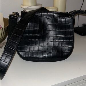All-Saints croc embossed crossbody